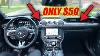 Steering Wheel Alcantara Hydro Dip Carbon Fiber Red Stitch 15-17 Ford Mustang Gt
